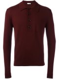 chest pocket knitted polo shirt
