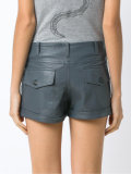 leather shorts