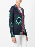 floral pattern buttoned cardigan