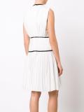 bow detail pleated dress