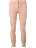 zipped legs cropped trousers