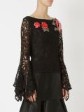 floral appliqué 'marescot' lace blouse