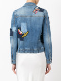 embroidered patch denim jacket 