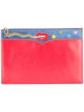smoking lips beaded clutch
