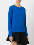 logo embroidered knitted sweater