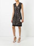 V-neck fitted lace dress