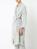 marble print trench coat
