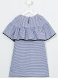 striped ruffled dress