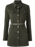 belted parka