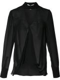 deep V-neck longsleeved blouse