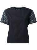 lace-sleeve T-shirt