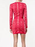 Moire patterned mini dress