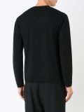 diamond print v neck jumper