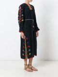 embroidered floral maxi slit dress