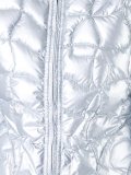 metallic hooded puffer jacket