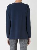 micro crepe crew neck sweater 