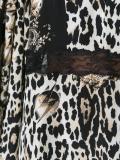 leopard print flared dress