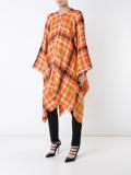 checked poncho