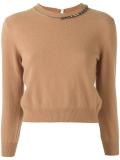 contrast collar jumper