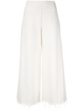 wide leg cropped trousers
