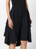 layered back skirt shorts