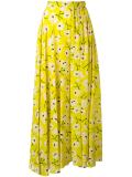 pleated maxi skirt