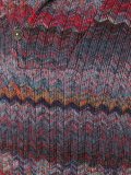 striped V-neck pullover