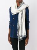 striped detailing scarf