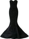 strapless fishtail gown