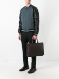 embossed logo laptop bag 