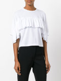 ruffle trim T-shirt