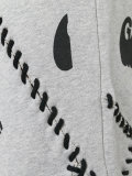 contrast-stitch slogan shorts