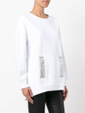 metallic pocket sweatshirt 