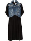denim panel dress