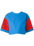 crop wide sleeve T-shirt