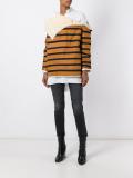 striped shearling jacket