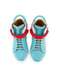 straped hi-top sneakers