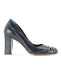 panel chunky heel pumps