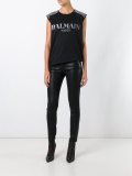 embellished logo tank top