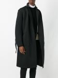 adjustable buckle belt coat