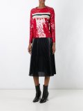 striped sequinned T-shirt