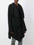v-neck draped coat