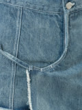 denim wrap skort