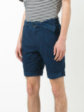 pineapple print denim shorts