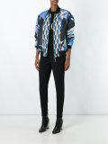 abstract print bomber jacket