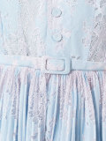 lace trim pleated dress 