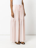 pleated maxi skirt