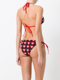 heart print bikini set