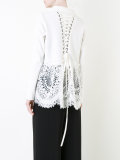 lace hem blazer 