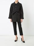 belted oversized jacket